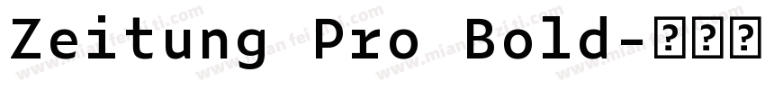 Zeitung Pro Bold字体转换